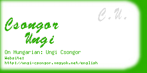 csongor ungi business card
